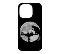 (On Back) Funny Chess Lover Player Cat Vs Mouse Moonlight Case for iPhone 14 Pro