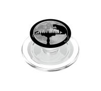 (On Back) Funny Chess Lover Player Cat Vs Mouse Moonlight PopSockets PopGrip for MagSafe