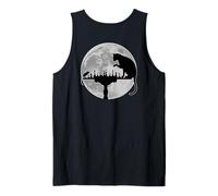 (On Back) Funny Chess Lover Player Cat Vs Mouse Moonlight Tank Top