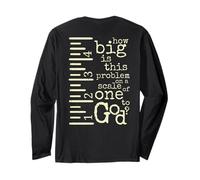 (On Back) How Big is This Problem to God Faith Christian Men Long Sleeve T-Shirt