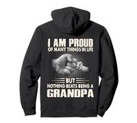 ON BACK I'm Proud Of Many Things Nothing Beats Being Grandpa Pullover Hoodie