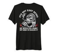(On Back) It's not Easy Being My Wife's Eye Candy Monkey Premium T-Shirt