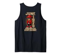 (ON Back) June 1978 48th Birthday 48 Years Teddy Bear Tank Top