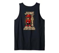 (ON Back) June 2014 12th Birthday 12 Years Teddy Bear Tank Top
