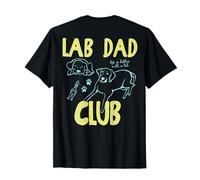 (ON Back) Lab Dad Club Funny Labrador Dogs Daddy Fathers Day T-Shirt