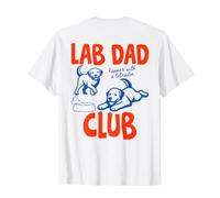 (ON Back) Lab Dad Club Happier with A Labrador Dog Dad T-Shirt
