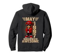 (ON BACK) May 29th Birthday Men Women 1997 Teddy Bear Pullover Hoodie