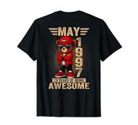 (ON Back) May 29th Birthday Men Women 1997 Teddy Bear T-Shirt