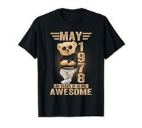 (ON Back) May 48th Birthday Men Women 1978 Teddy Bear T-Shirt