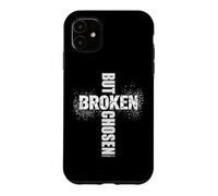 (On Back) Mens Christian Broken But Chosen Bible Jesus Faith Case for iPhone 11