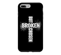 (On Back) Mens Christian Broken But Chosen Bible Jesus Faith Case for iPhone 7 Plus/8 Plus