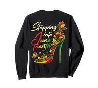 (On Back) Stepping Into Juneteenth 1865 High Heels Melanin Sweatshirt