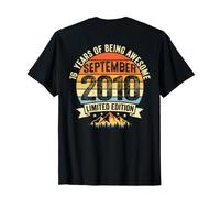 (ON Back) Vintage 16 Birthday Decorations Men 16yr 2010 16th T-Shirt