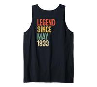 (ON Back) Vintage 93 Birthday Decorations 1933 93rd Birthday Tank Top