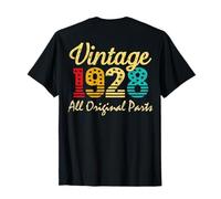 (ON Back) Vintage 98yr 1928 98th Birthday Decorations Men T-Shirt