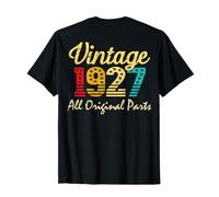 (ON Back) Vintage 99yr 1927 99th Birthday Decorations Men T-Shirt