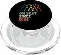On Beat Since 2006 Retro Birthday Year Drums Sticks Music PopSockets PopGrip for MagSafe
