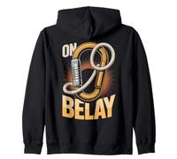On Belay Rock Climbing Belayer Partner Zip Hoodie