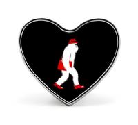 on Bigfoot Way to Work Heart Metal Brooches 1 Inch Memorial Badges Exquisite Decorations Pins for Clothing