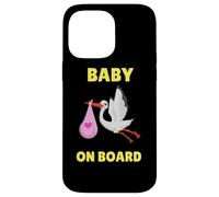 On Board Baby | Stork Shower Announcement Case for iPhone 14 Pro Max