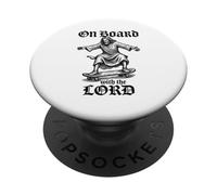 On Board With The Lord Christian Skate a Jesus Skating PopSockets Adhesive PopGrip