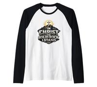 On Christ The Solid Rock I Stand Christian Faith Gift Raglan Baseball Tee