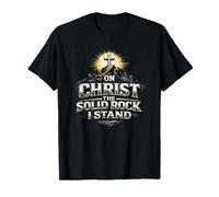 On Christ The Solid Rock I Stand Christian Faith Gift T-Shirt