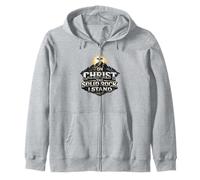 On Christ The Solid Rock I Stand Christian Faith Gift Zip Hoodie
