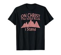 On Christ The Solid Rock I Stand Christian Hymn Design Value Graphic T-Shirt