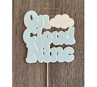 On Cloud 9 Cake Topper,9th Birthday Cake Decor,I'm Nine, Cheers to 9 Years,Happy 9th Birhtday Party Decorations for Kids