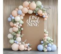 On Cloud Nine Sign for Backdrop,On Cloud 9 Decorations,Clouds Themed Party Banner for Bridal Shower,Gender Reveal,Baby Shower Party Decor