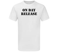 On Day Release T-Shirt Prison Prisoner Jail Costume Crime Funny Gift HPM Uniform