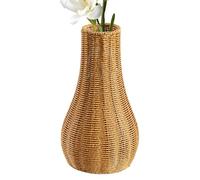 ón De Piso, Florero De Flores - Jarrones De Piso De án Artificial Tall,Soporte De Plantas Tejidas Mejora La Decoración Del Hogar: 25.5 Cm/10 Pulgadas