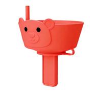 on drip protection, made of silicone with integrated straw, easy to grip, lolly holder for children, for home, garden, camping, picnic, pool, school, party, children, girls