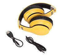 on Ear Headphones, Wireless Bluetooth Headphones Foldable Headphones Gaming Earphones Workout Headphones for Smartphone Tablet Computer(Yellow)