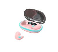 On-Ear Headset X55 Sleeping Earbuds Mini Headphones TWS bluetooth Earphone Stereo Hidden Headsets With Mic HD Call Waterproof For Work Bluetooth Headset(Pink)