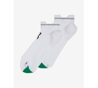 On Elite Run Low white green grey socks - M