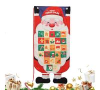 on Fabric, Seasonal Fabric Hanging on the Wall with Pockets, Advent Activity 24 Days, for Living Room, Bedroom, Apartment, School, Party