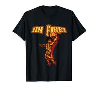 On Fire! Basketball Player Dunking Fiery B-Ball Fans Players T-Shirt