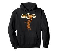 On Fire Basketball Player Dunking Fiery Graphic Pullover Hoodie