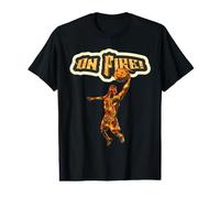 On Fire Basketball Player Dunking Fiery Graphic Value Graphic T-Shirt