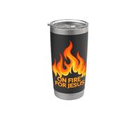 On Fire for Jesus Christ Inspiration Christian Faith & Hope Stainless Steel Insulated Tumbler