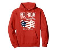 On Friday We Wear Red Friday For My Daughter Deployment Gift Pullover Hoodie