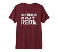 On Friday We Wear Red Military Support US Flag Premium T-Shirt