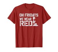 On Friday We Wear Red Military Support US Flag T-Shirt