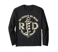 On Fridays We Wear Red Remember Everyone Deployed Long Sleeve T-Shirt