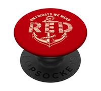 On Fridays We Wear Red Remember Everyone Deployed PopSockets Adhesive PopGrip