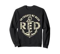 On Fridays We Wear Red Remember Everyone Deployed Sweatshirt