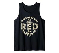 On Fridays We Wear Red Remember Everyone Deployed Tank Top