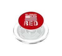 On Fridays We Wear Red Remember Everyone Deployed Veteran PopSockets PopGrip for MagSafe